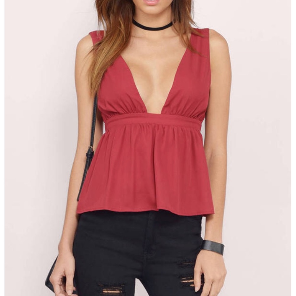Tobi Red Dare To Take A Risk Blouse!